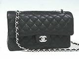 (シャネル)CHANEL キャビアスキン キルティングデザイン2WAYショルダーバッグ A01112G S ブラックXシルバー 並行輸入品