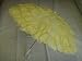 Yellow Lace on White Nylon Bridal Shower Wedding Umbrella Parasol 32"