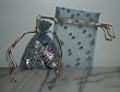 3x4 Tulle Polka Dots Wedding Favor Gift Bags/Pouches - Deep Silver (10 Bags)