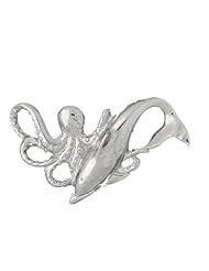 Clevereves 14K White Gold Pendant Octopus and Dolphin 12 - Gram(s)