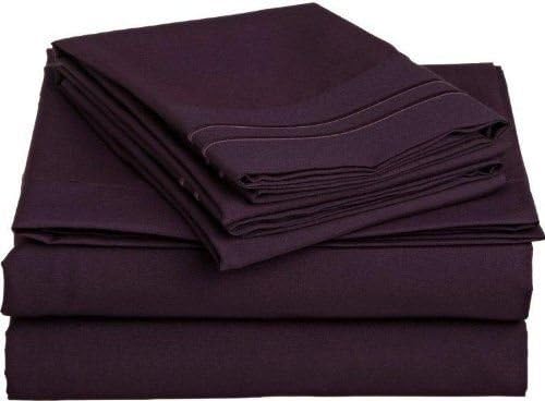 #1 Bed Sheet Set on Amazon! 1800 Thread Count Luxury Hotel Quality Bed Sheets Super Silky Soft Brushed Micro Fiber Wrinkle Free, Fade, Stain Resistant - Hypoallergenic - Deep Pockets Platinum Quality 4 Piece Sheet Sets. Top Quality Luxury Fitted & Flat Sheets, Pillowcases Available in Many Colors and Sizes. (Eggplant, Full)
