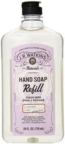 J.R. Watkins Liquid Hand Soap Refill, Lavender, 24 Fluid Ounce (Pack of 6) by Watkins Incorporated