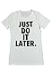 Haola Women's Summer Street Long t Shirt Just Do It Later Tee Printed Shirt Dress