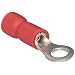 Morris Products 10012 Ring Terminal, Vinyl Insulated, Red, 22-16 Wire Size, #6 Stud Size (Pack of 100)