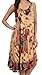 Sakkas Butterfly Tie Dye Tank Sheath Caftan Mid Length Cotton Dress
