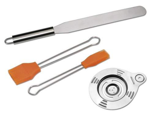 City Travel Guides Discounted  Küche & Haushalt : chg 9832-04 Backset 3-tlg. Silikonpinsel Länge: 19,8 cm u. 21,8 cm Ei-trenner 14 x 11 cm Streichpalette Länge: 37 x 3 cm
