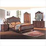 Tipton Panel Bedroom Set in Dark Cherry Size: Queen