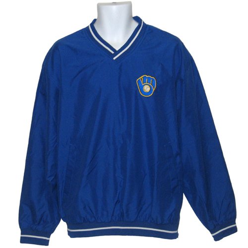 Milwaukee Brewers Men's Cooperstown Collection Retro Logo Pullover Jacket, Medium