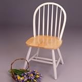 Winsome Wood Windsor Chair in Natural and White Finish, Set of 2