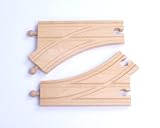 New 6.5" Single Curved 2 Way Switch Track Fits Thomas Brio Wooden Railway Tracks Sets