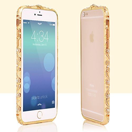 Iphone 6 Case, This Case Cover Faceplate Crystals Diamond Sparkle Jeweled Design Case for Iphone 6 (4.7 Inch) (gold)