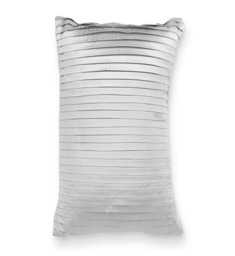Autograph Rectangular Silver Pleat Cushion