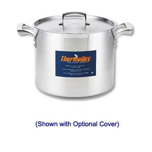 Thermalloy Stock Pot, 40 Qt Stainless Steel, Induction Ready