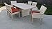 TK Classics FAIRMONT-DTREC-KIT-6ADC2DCC-ARUBA Fairmont Dining Set, Terracotta