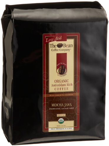 The Bean Coffee Company, Mocha Java Organic Ground Coffee, 5-Pound Bags