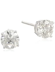 IGI Certified 14k Gold Round Diamond Stud Earrings (2 cttw, H-I Color, SI2-I1 Clarity)