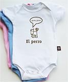 El perro [the dog] short sleeve baby bodysuit / onesie - white, pink or baby blue