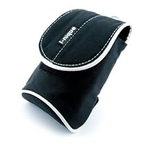 Dude-Bag - digital camera case cover in size: S / colour: Black / Compatible with (Panasonic Lumix FS20 / FS3 / FS5 / FX01 / FX07 / FX10 / FX100 / FX12 / FX150 / FX3 / FX30 / FX33 / FX37 / FX50 / FX500 / FX55 / DMC-FX550 / DMC-FX40 / DMC-FS25 / DMC-FS7 / DMC-LS25 / DMC-FS6 / DMC-FS15 / FR1 / FP8 / FS42 / FS12 / FS62 / FX48 / TS1 / FX580 / FX60)