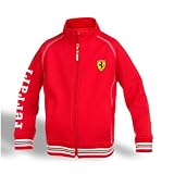 Ferrari Kids Red Zip Sweat Shirt