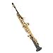 Cecilio 2Series Black Nickel Plated with Gold Plated Keys Soprano Saxophone w/ Case and Accessories