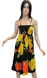 Hot Black Floral Printed Tube Dress Party Wear Baby Doll Tunic Spring Resort Dress