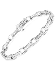 14K White Gold 0.88 CTW Color G-I I1-I2 Diamond and 0.63 CTW Color G-H SI2-SI3 Diamond Women Bracelet. Length 7 in. Total Item weight 10.4 g.