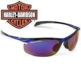 HARLEY DAVIDSON SUNGLASSES HDS436- BLUE WRAP- WITH SOFT LEATHER POUCH