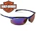 HARLEY DAVIDSON SUNGLASSES HDS436- BLUE WRAP- WITH SOFT LEATHER POUCH