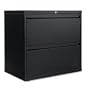 Alera Two-Drawer Lateral File Cabinet, 30w x 19-1/4d x 29h, Black