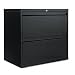 Alera Two-Drawer Lateral File Cabinet, 30w x 19-1/4d x 29h, Black