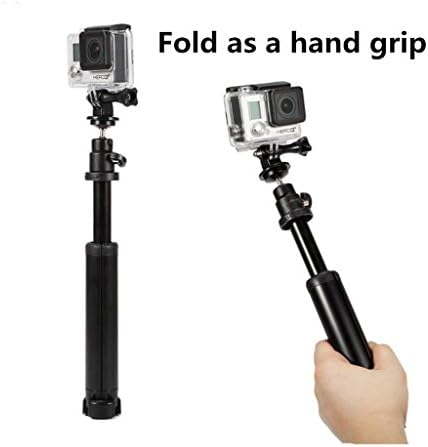 Eggsnow 3 in 1 Aluminum Camera Grip/ Extension Arm/ Tripod with 360 Rotation Ball Head for Gopro HD Hero 3+ 3 2 1 and Smart Phone (iPhone 6 plus/6/5s/5/4s/4 Samsung Galaxy/Note Series)