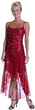 Plus Size Stylish Spaghetti Straps Caviar Poly-Mesh Long Asymmetrical Prom/ Bridesmaid/ Evening Dress