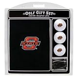 Oklahoma State Cowboys Embroidered Towel w/ 3 Golf Balls and Tees Gift Set - Golf