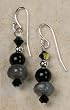 Earrings - Black Onyx and Labradorite