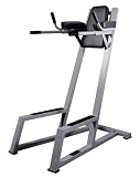 York Barbell Vertical Knee Raise with Dip Station - Silver