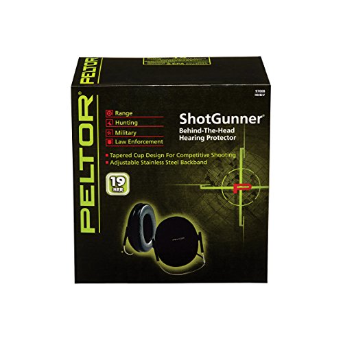 Peltor sport shotgunner hearing protector, black neckband