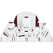 25Pc White Leather & Rosewood Ring Pendant Earring Jewelry Display Set