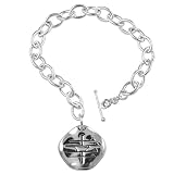 Japanese Kanji 'Joy' Sterling Toggle Bracelet
