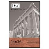 DAX Coloredge Poster Frame w/Plexiglas Window, 24 x 36, Clear Face/Black Border (N16024BT)