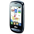 LG T310 Plum Smartphone (7,1 cm (2,8 Zoll) Display, Touchscreen, 2 Megapixel) schwarz/silber