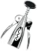 Fackelmann Korkenzieher SATURN 17cm