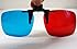 Red-blue / Cyan Anaglyph 3D Clip-on Glasses 3D movie game
