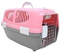 Brand New Dog Cat Pet Kennel Travel Crate Cage Carrier Z100M-Pink