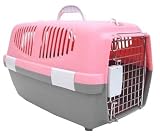 BRAND NEW DOG CAT PET KENNEL CARRIER CRATE CAGE 18 x 11 x 12 Z100S-PINK