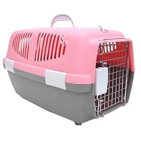 BRAND NEW DOG CAT PET KENNEL CARRIER CRATE CAGE 18 x 11 x 12 Z100S-PINK