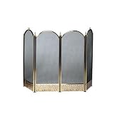 Outdoor Living : UniFlame 4 Fold Solid Brass Screen W/ Decorative Filigree