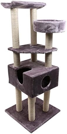 Kitten Around Large 62.5-inch Cat Tree Stone Gray