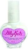 AllyKats Water-Based Sparkly Peel-Off Nail Polish, White, 0.338 Ounce