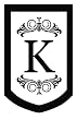 Monogram Regalia Garden Size Flag - K Monogram Regalia Garden Size Flag - K