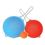 SiliconeZone 8.25 Flexible Strainer, Bright Blue